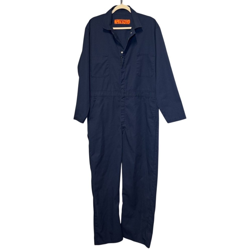 Red Kap Men's Navy Blue Twill Coveralls Speed Suit Size‎ 44R Regular